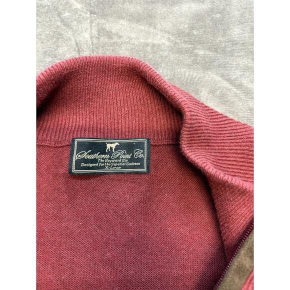 Southern Point‎ Co Sweater Mens size XL Hayward Pullover 1/4 Zip Golf Red preppy - Picture 4 of 6